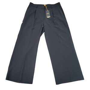 NWT - Hugo Boss Women's Classic Black Wide-Leg Pants